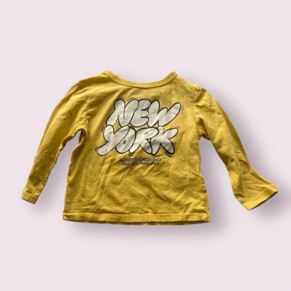 H&M Baby Yellow New York Long Sleeve Tee